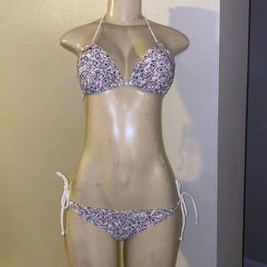 NWT Skin Industries White String Bikini